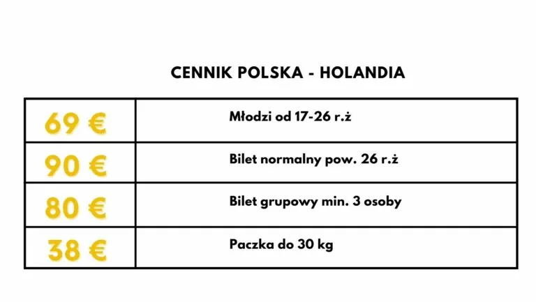 promocje na bilety bus do holandii