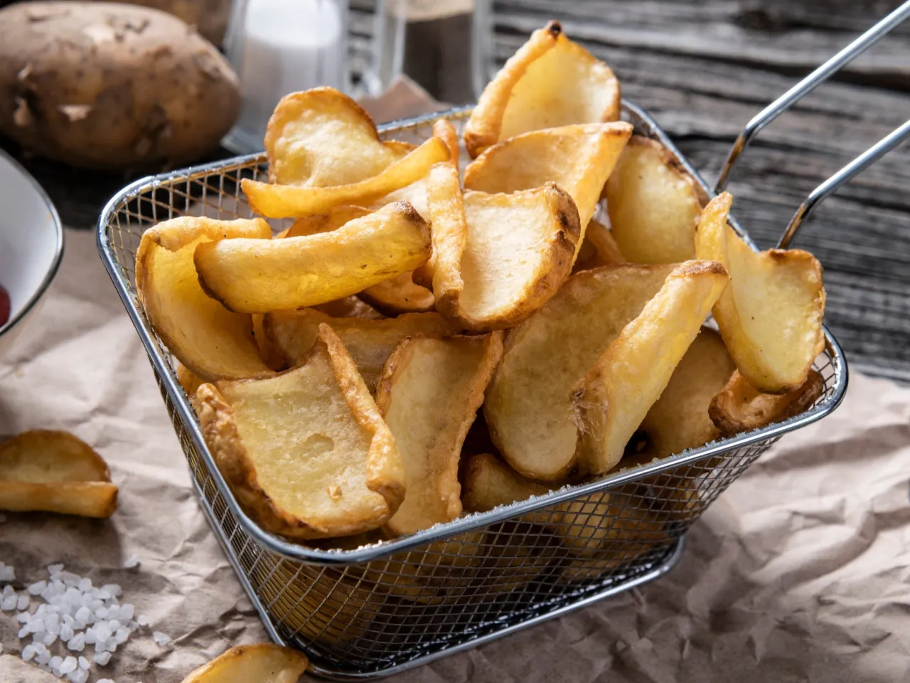 krojenie ziemniak&oacute;w na frytki