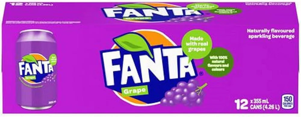 Fanta Grape USA vs Azja etykiety