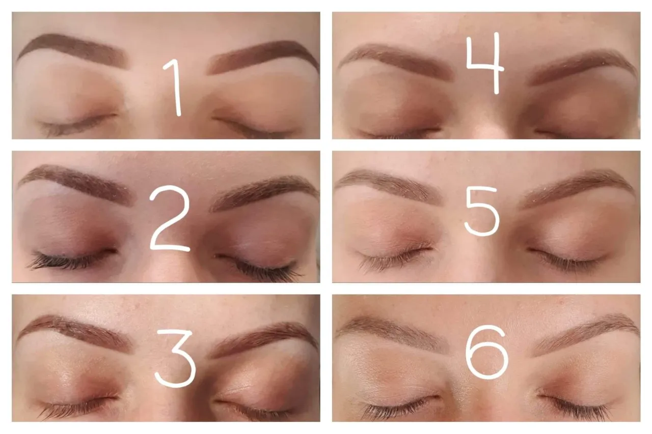 makijaż permanentny brwi etapy gojenia infografika