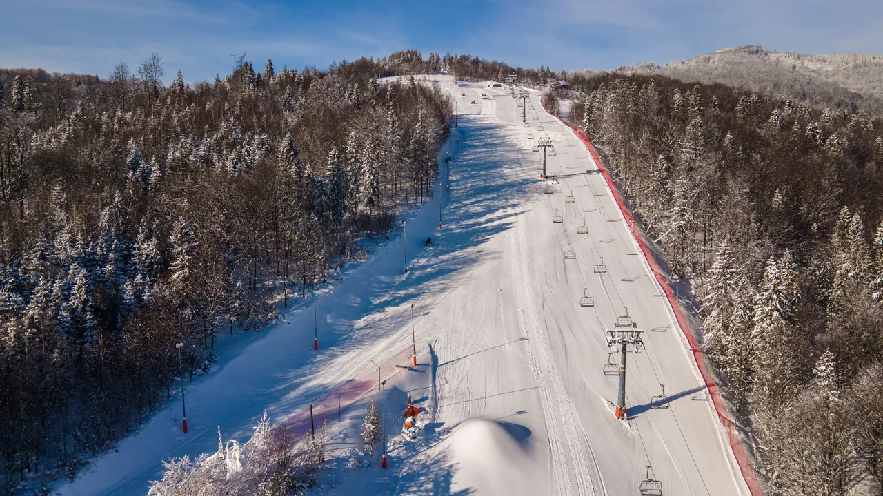 stok narciarski Wisła zimą