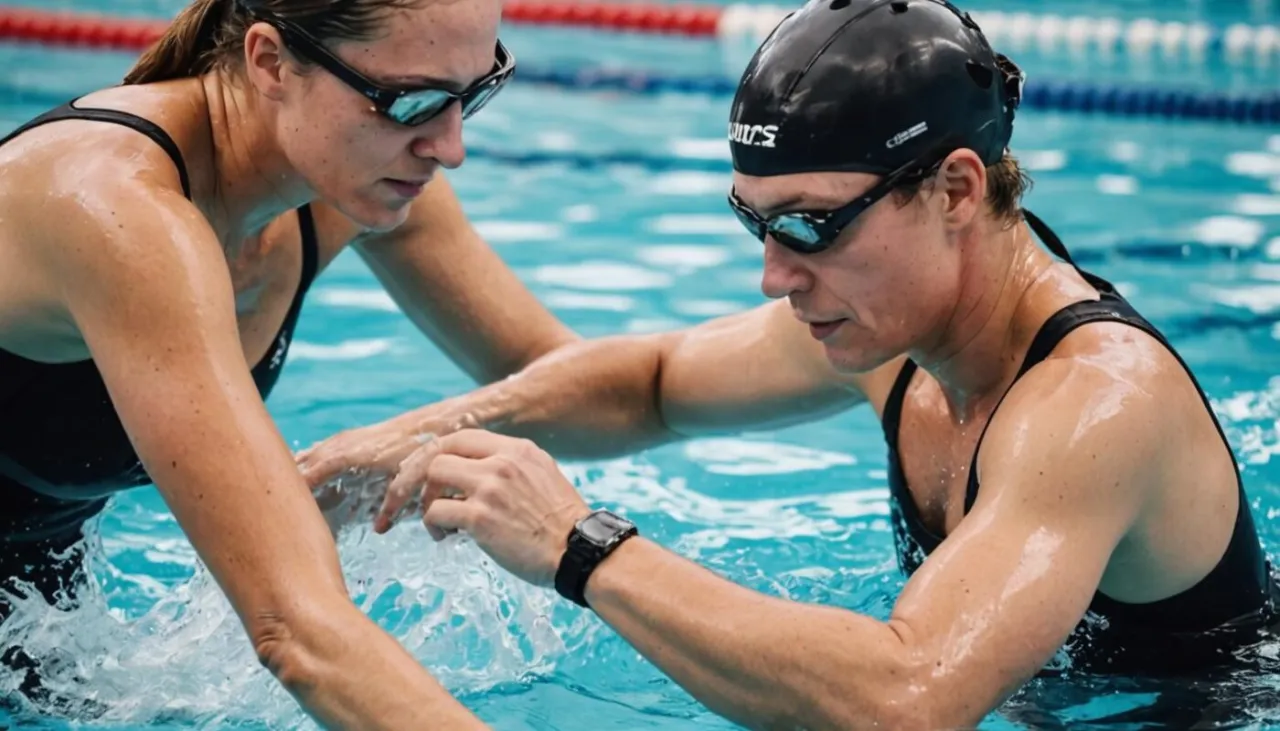 schemat mięśni nóg zaangażowanych w pływaniu żabką