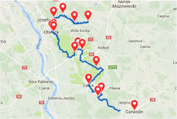 niebieskie szlaki turystyczne Polska mapa