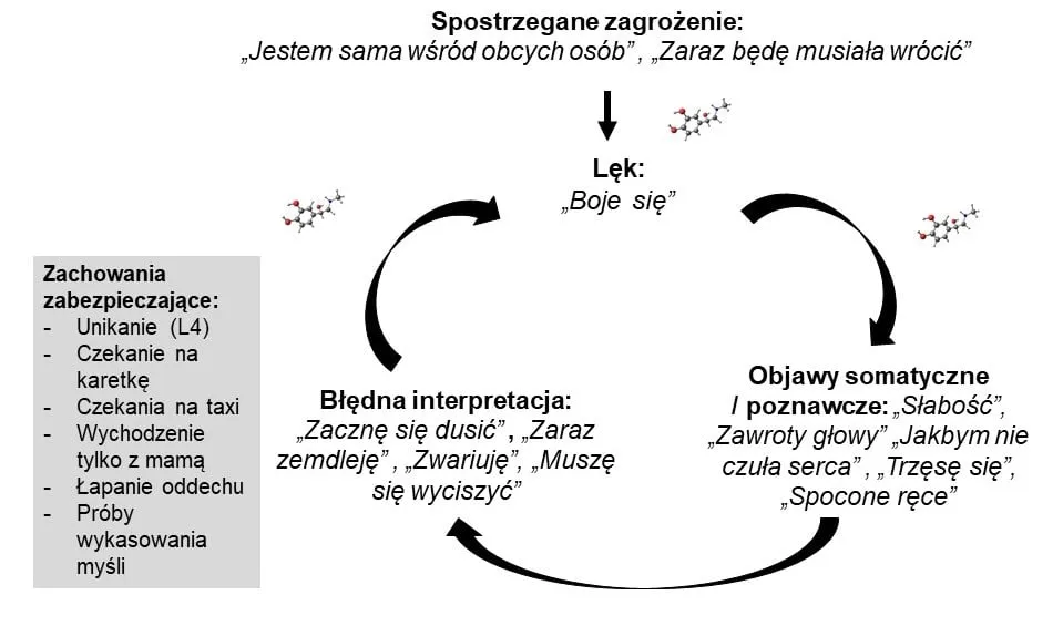 diagram błędne koło lęku CBT