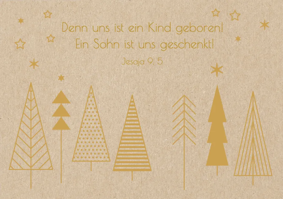 Gesch&auml;ftliche Weihnachtskarte mit Zitat