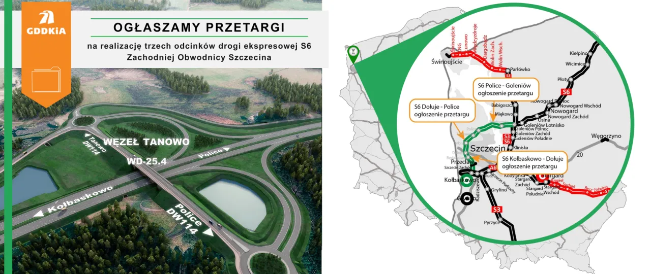 Wizualizacja tunelu pod Odrą Zachodnia Obwodnica Szczecina
