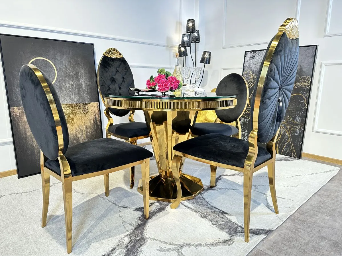 krzesła do szklanego stołu styl skandynawski glamour loft nowoczesny