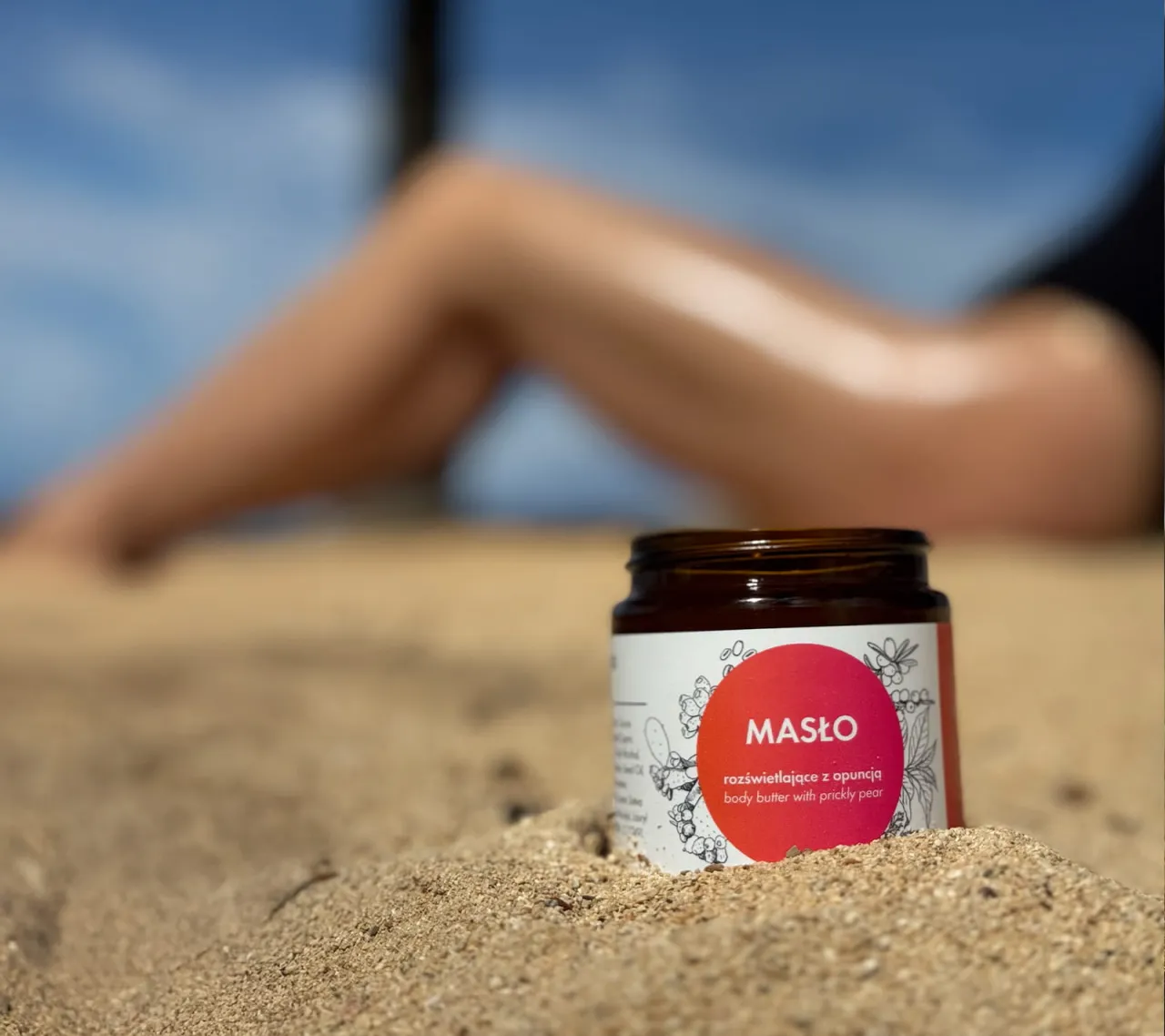 Lullalove masło rozświetlające efekty na skórze przed po