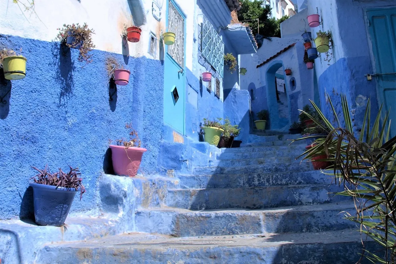 Szafszawan niebieskie uliczki schody