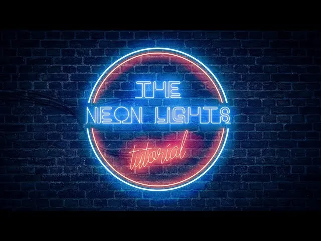realistyczne mocowania neonu photoshop, odbicia światła neonu na ścianie