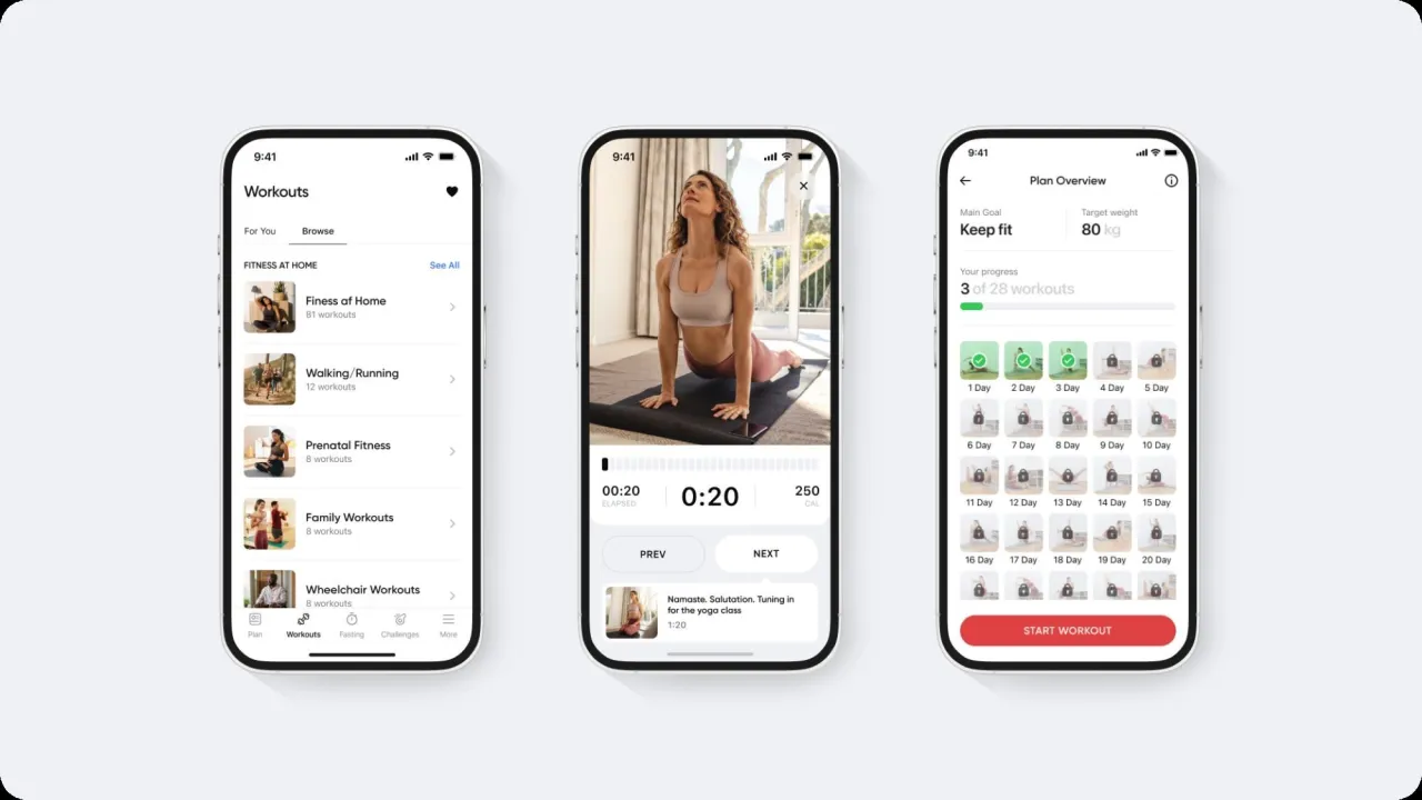 BetterMe interfejs darmowa wersja