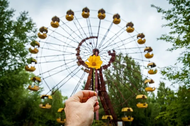 opuszczony diabelski młyn w Prypeci