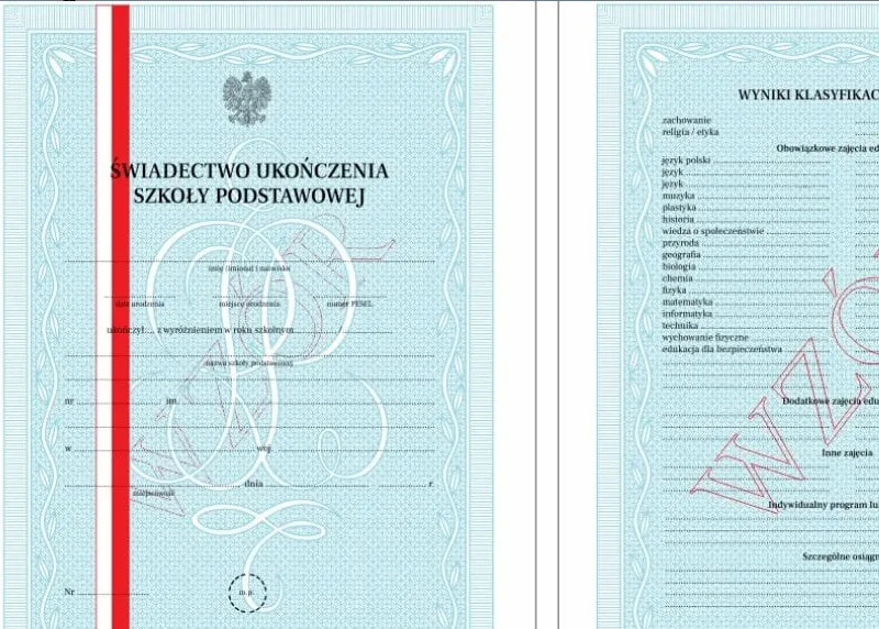 Duplikat świadectwa maturalnego wzór