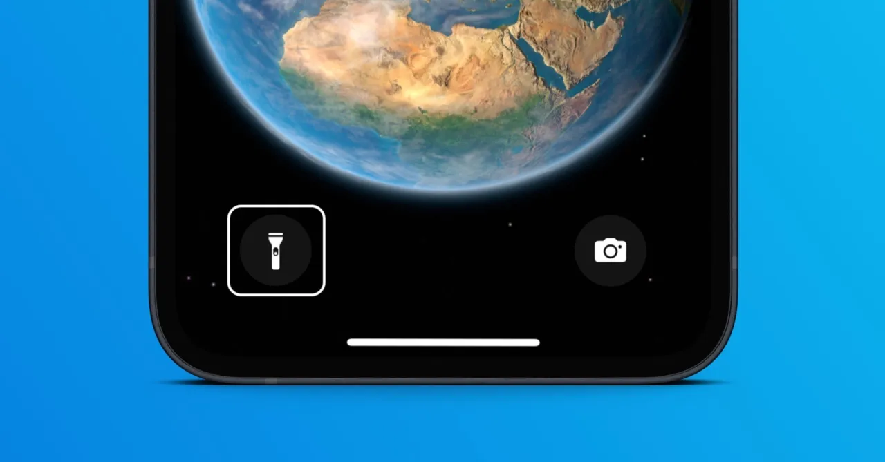 Latarka ekran blokady iPhone Samsung