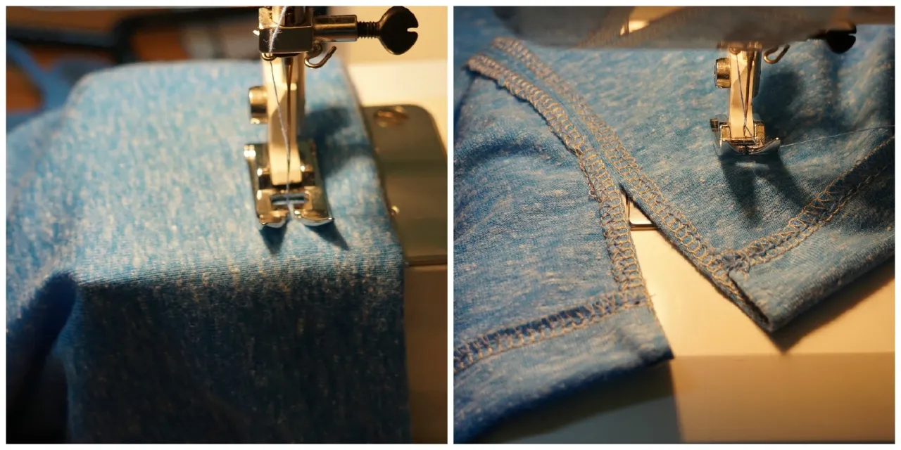 maszyna do szycia szew boczny bluzki