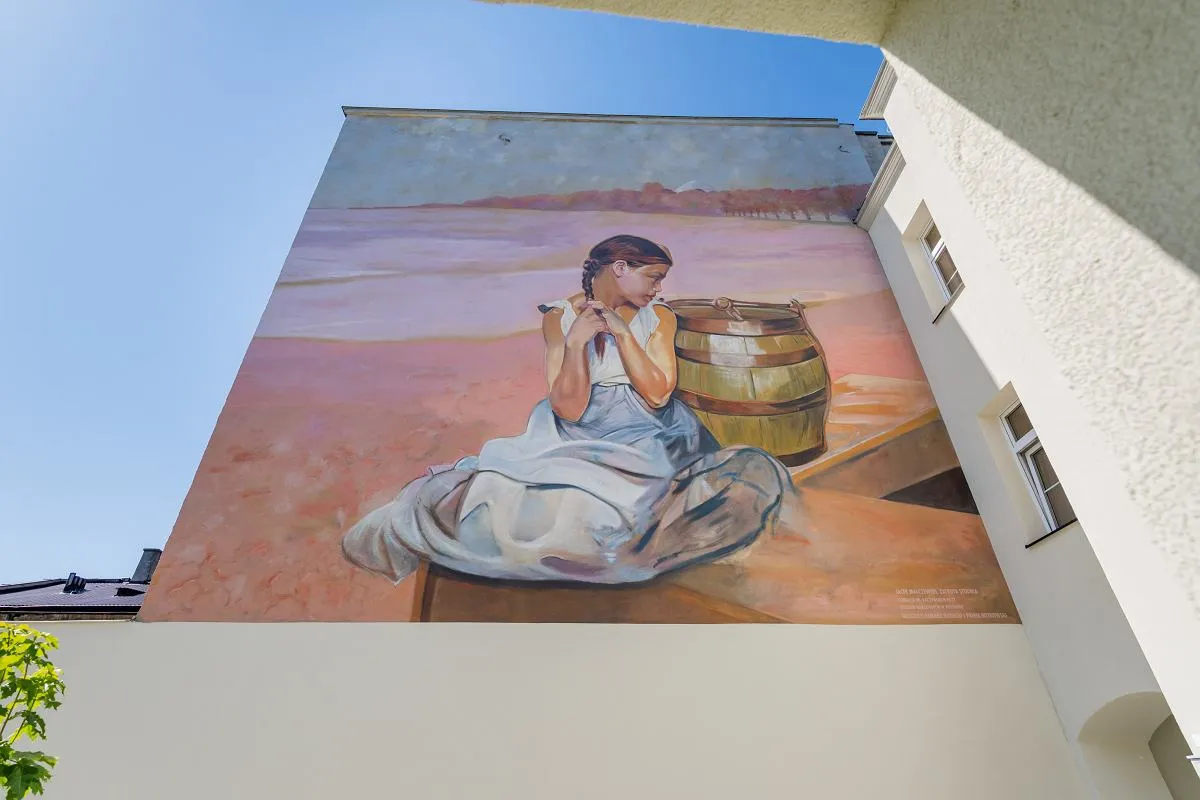 Radom Miasto Kazimierzowskie, deptak Żeromskiego, mural Radom