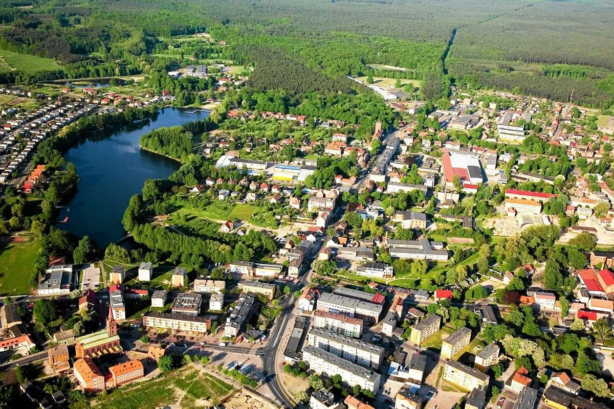 Jezioro Dębno zachodniopomorskie widok z g&oacute;ry