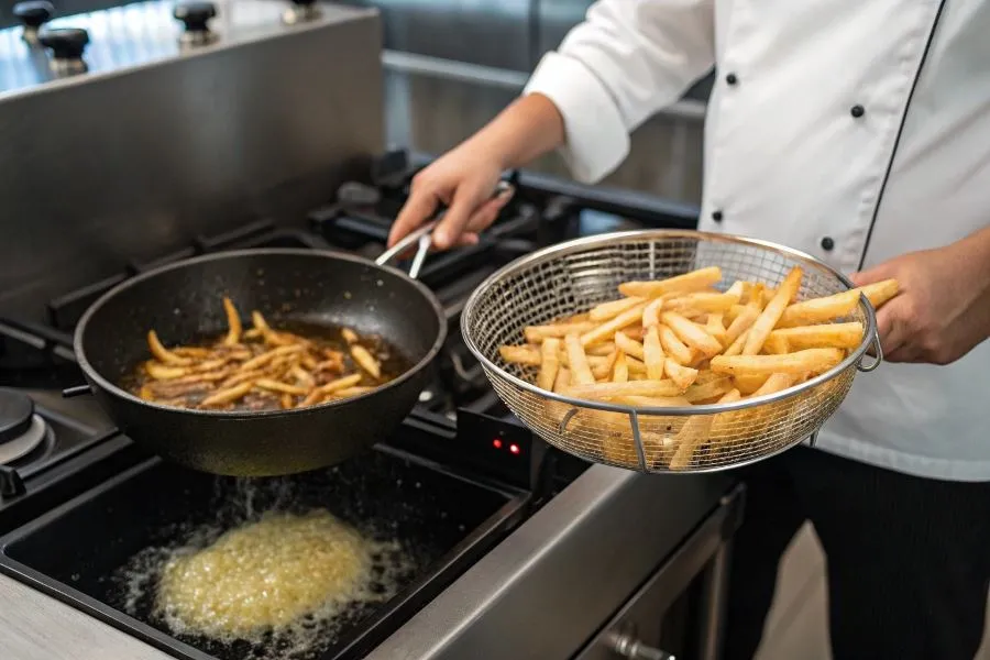 r&oacute;żne metody przygotowania mrożonych frytek por&oacute;wnanie