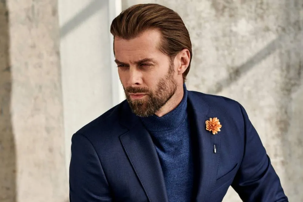 Mężczyzna z pewną siebie mową ciała