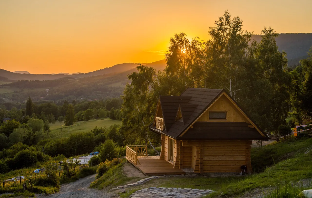 Wnętrze pensjonatu w Górach Sowich