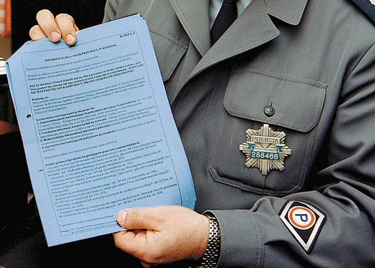 Polska policja niebieska karta