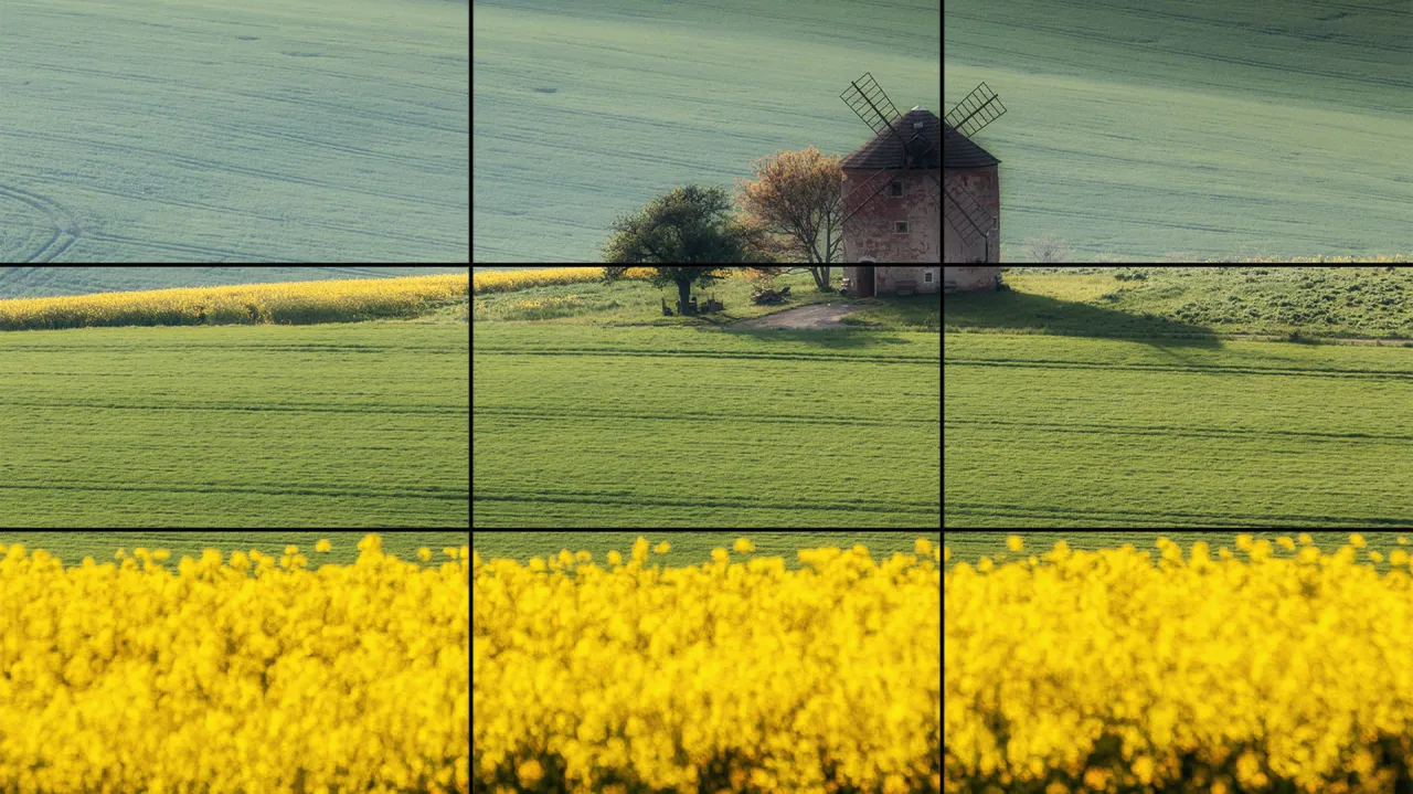 Zasada trójpodziału fotografia przykład