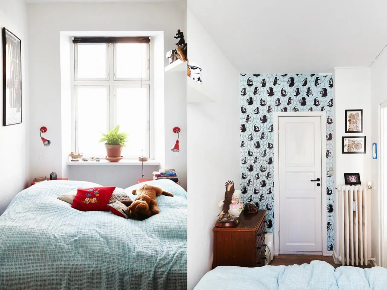 Tapeta 3D mała sypialnia perspektywa