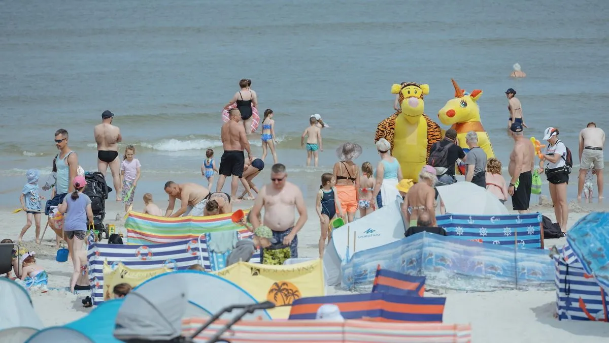 Czescy turyści na plaży Chorwacja Polska