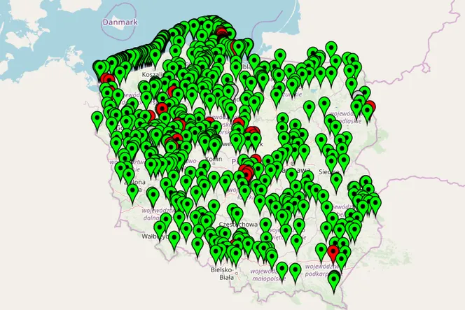 Mapa kąpielisk GIS sinice