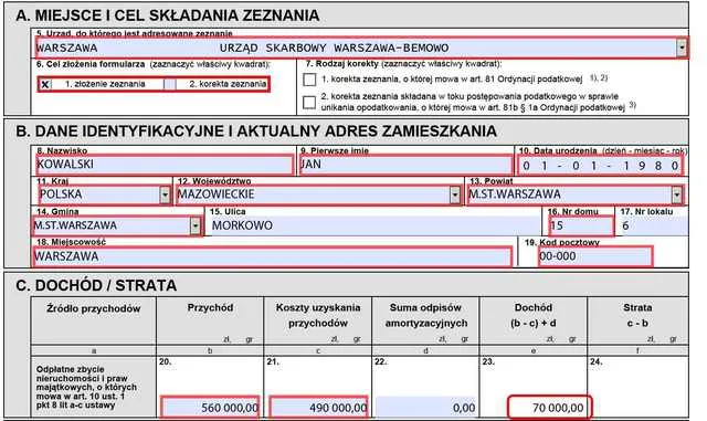 kalendarz termin pit-39 sprzedaż nieruchomości