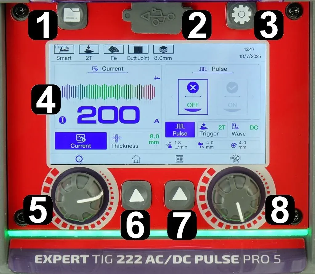 panel sterowania spawarki inwertorowej