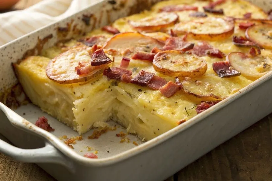 przygotowanie zapiekanki ziemniaczanej warstwy