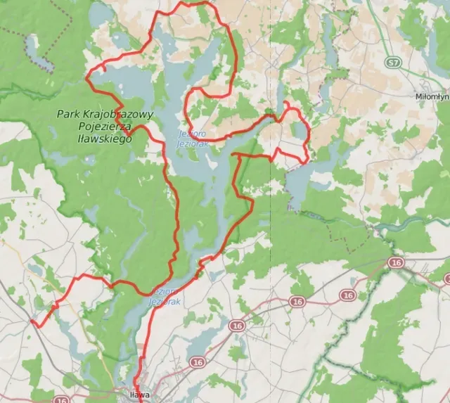 Trasy rowerowe Jeziorak