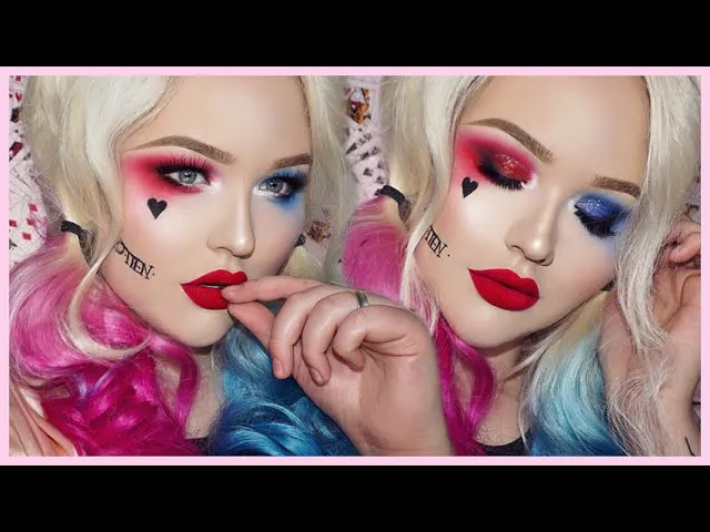 makijaż Harley Quinn krok po kroku tutorial