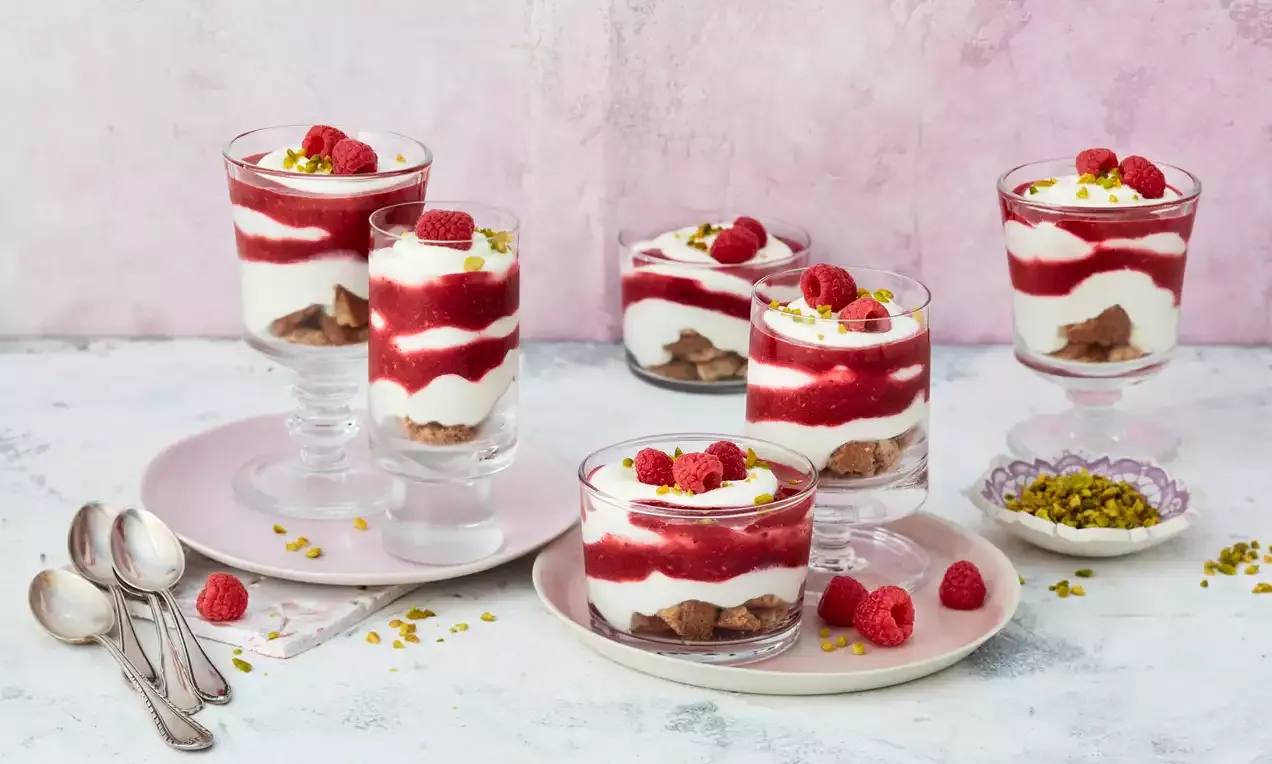 Himbeer Mascarpone Dessert im Glas