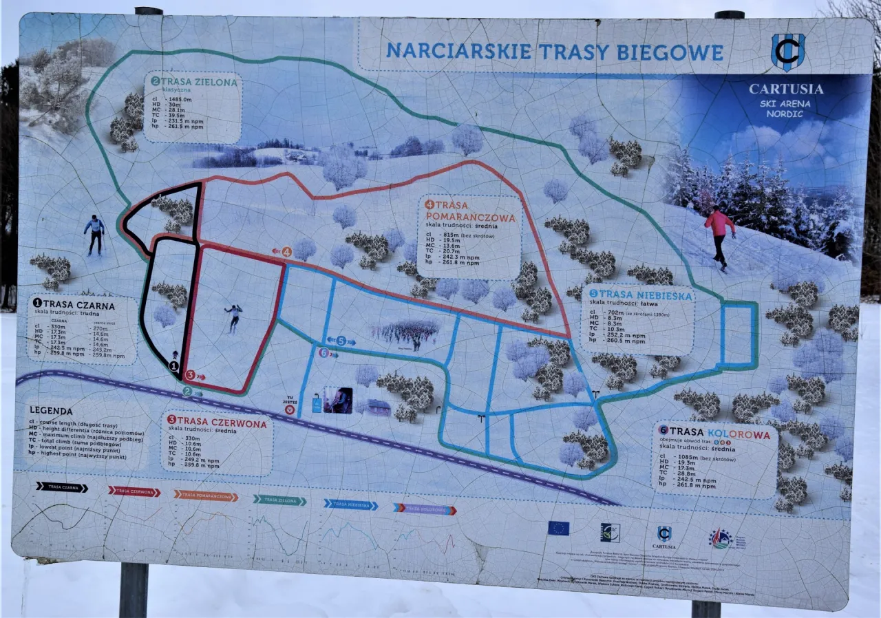 Zimowy krajobraz Kaszuby narciarstwo