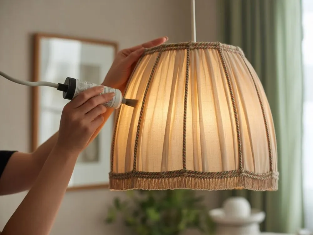 przerobiony abażur malowany, inspiracje malowanie abażuru