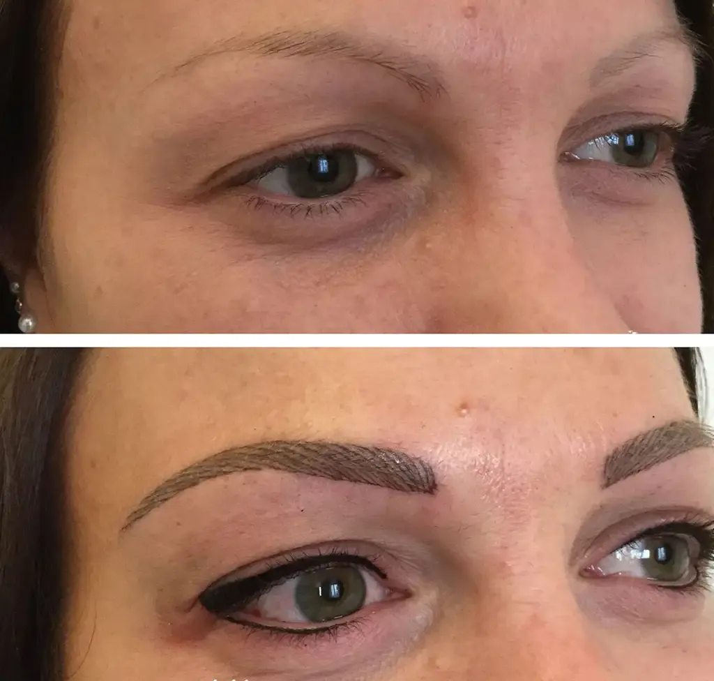 Permanent Make Up Augenbrauen Lippen Lidstrich Vorher Nachher