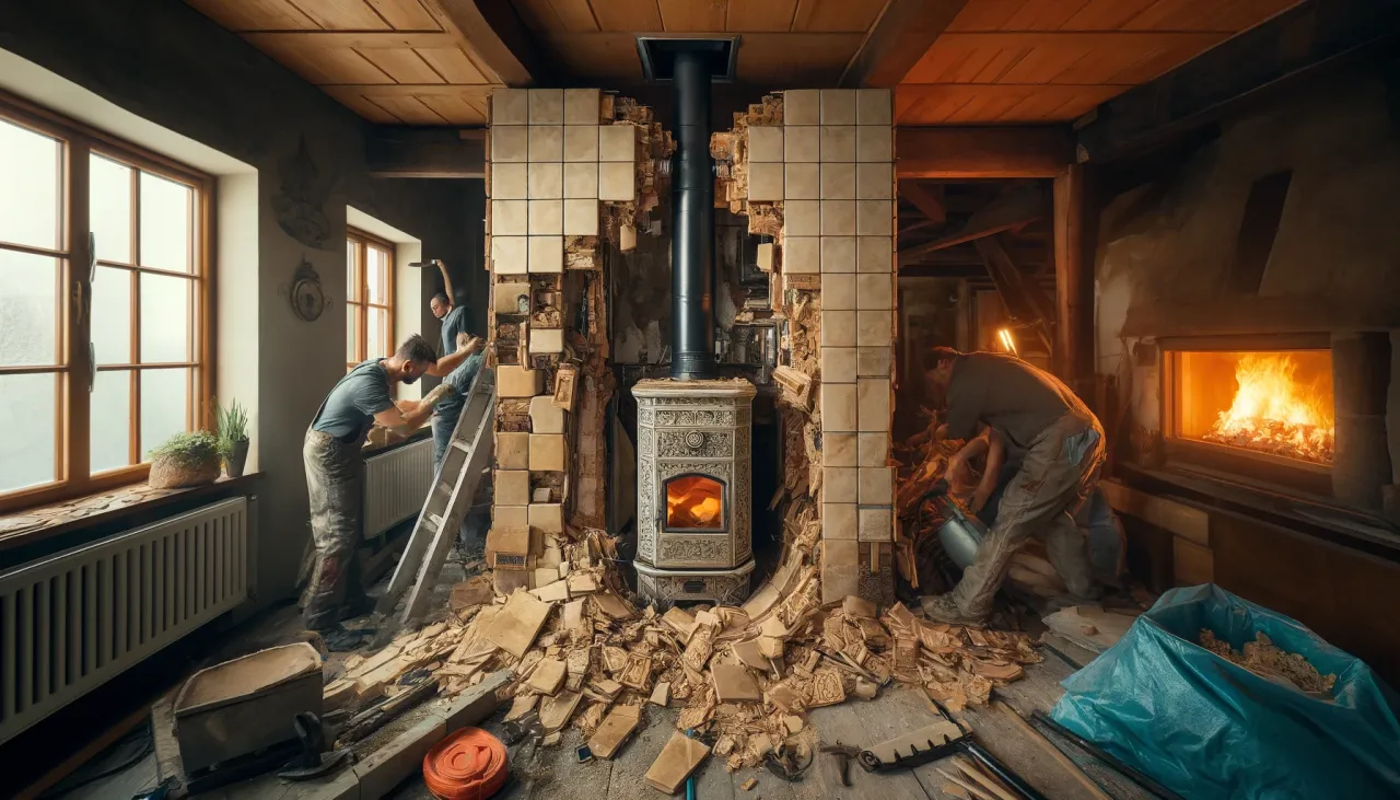 Profesjonalne czyszczenie pieca kaflowego krok po kroku