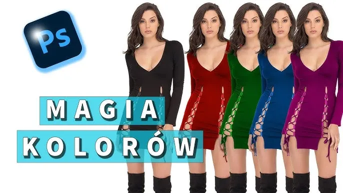 zmiana koloru czarnego ubrania photoshop