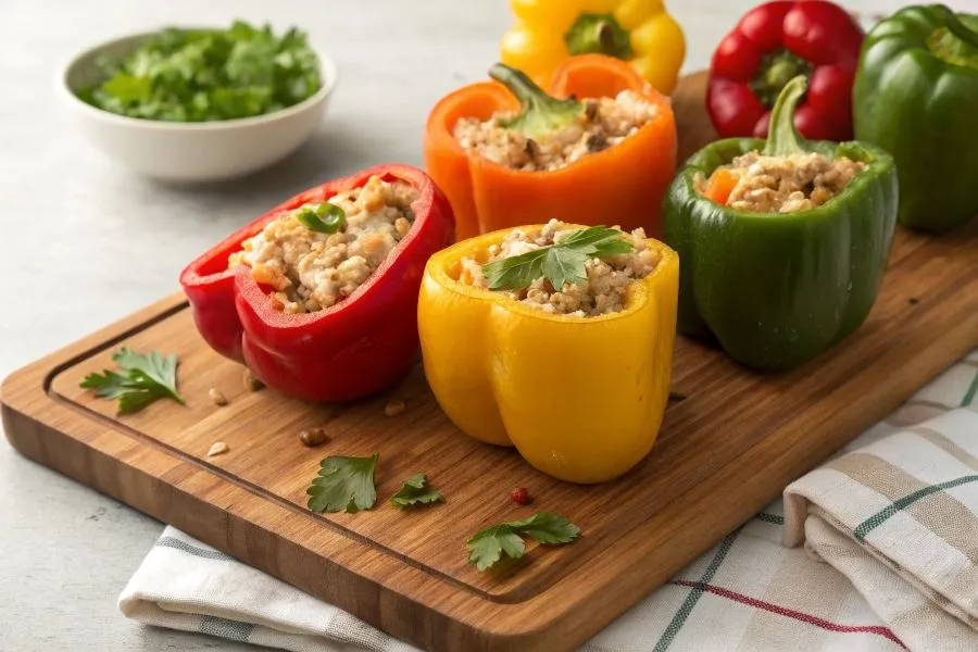 różne rodzaje faszerowanej papryki