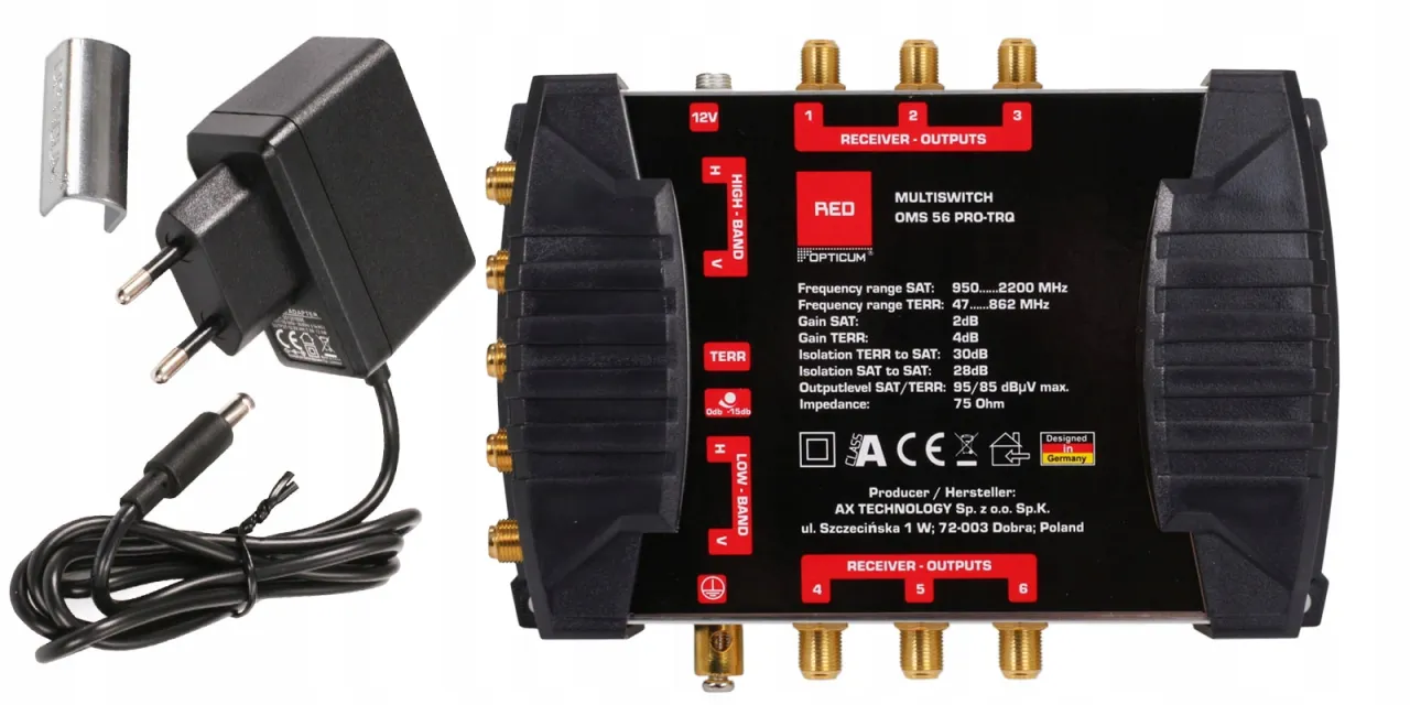 rodzaje multiswitchy konwerter quattro kable koncentryczne
