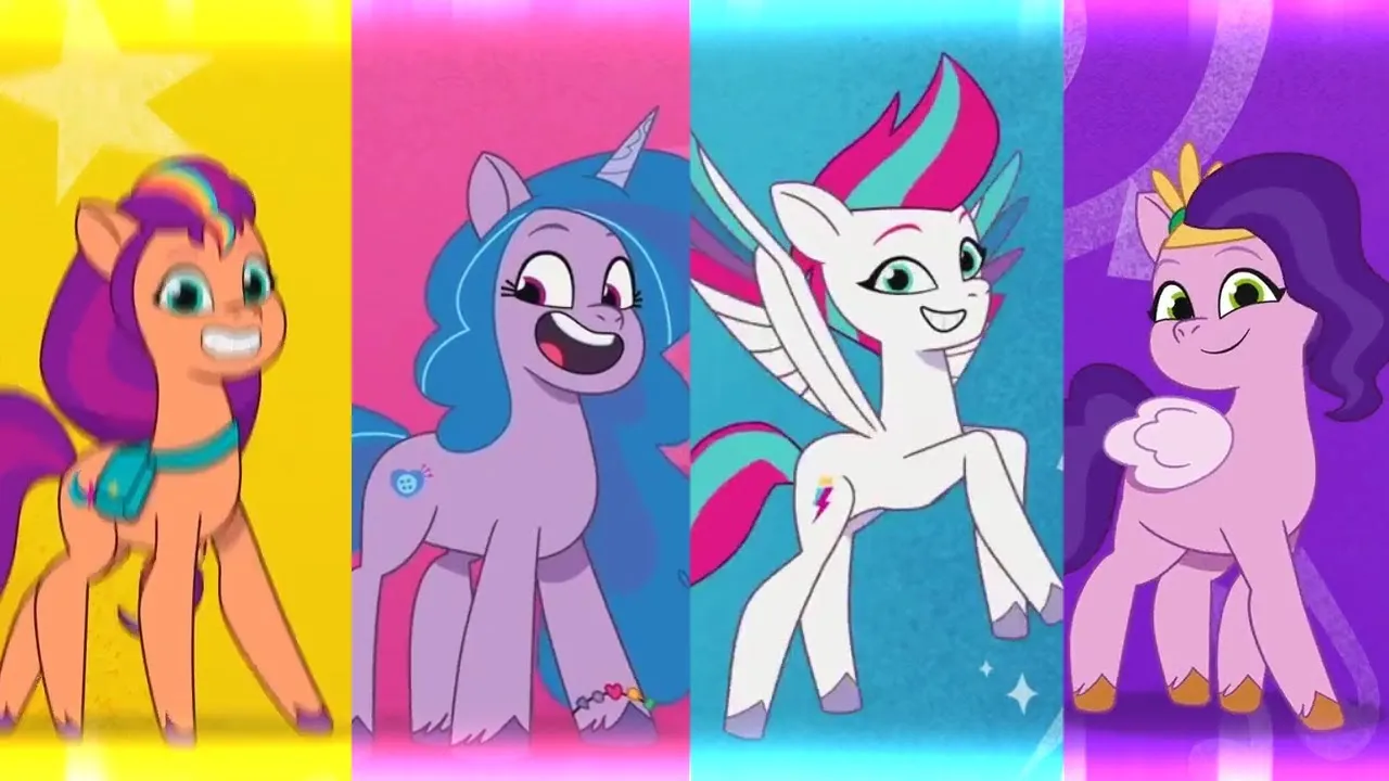 My Little Pony G5 bohaterowie Sunny Izzy Zipp Pipp
