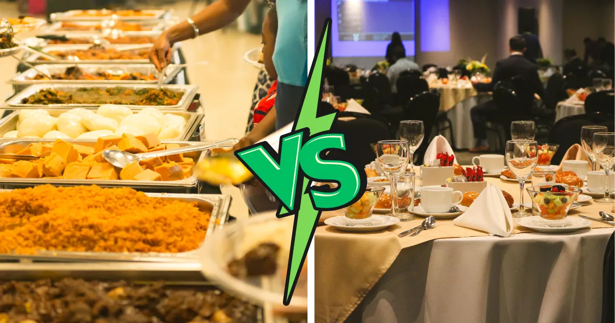 catering bufet vs bankiet por&oacute;wnanie