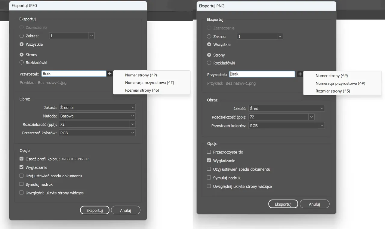 Eksport pokazu slajdów formaty i jakość