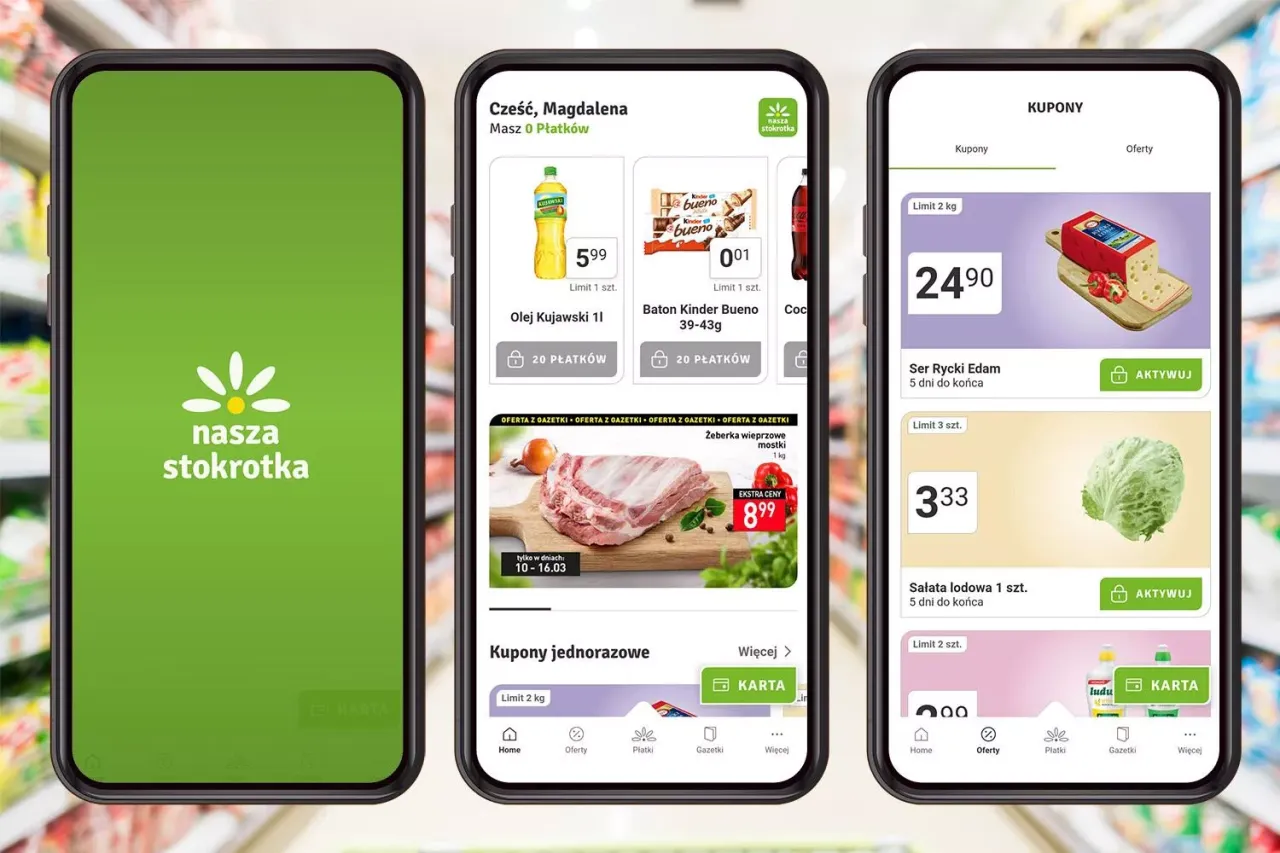 aplikacja nasza stokrotka ekran główny rejestracja