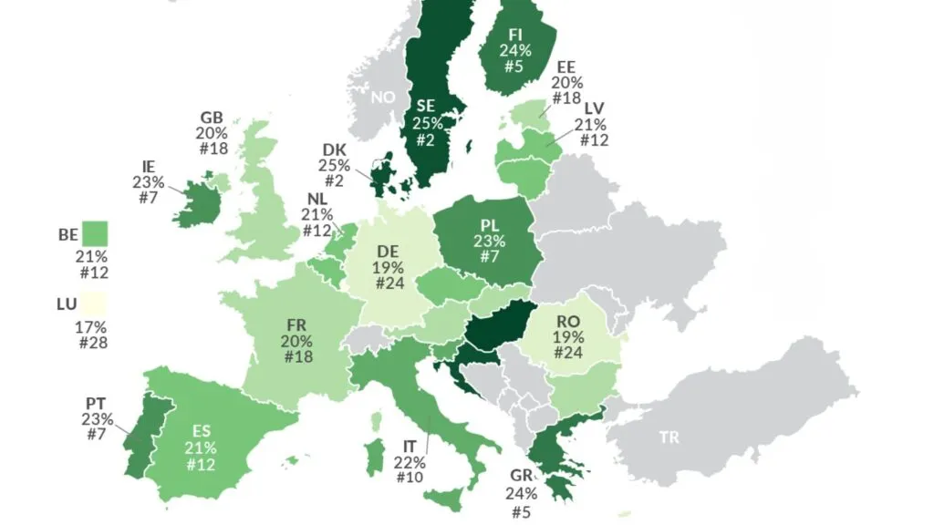 Mapa europy stawki diet zagranicznych