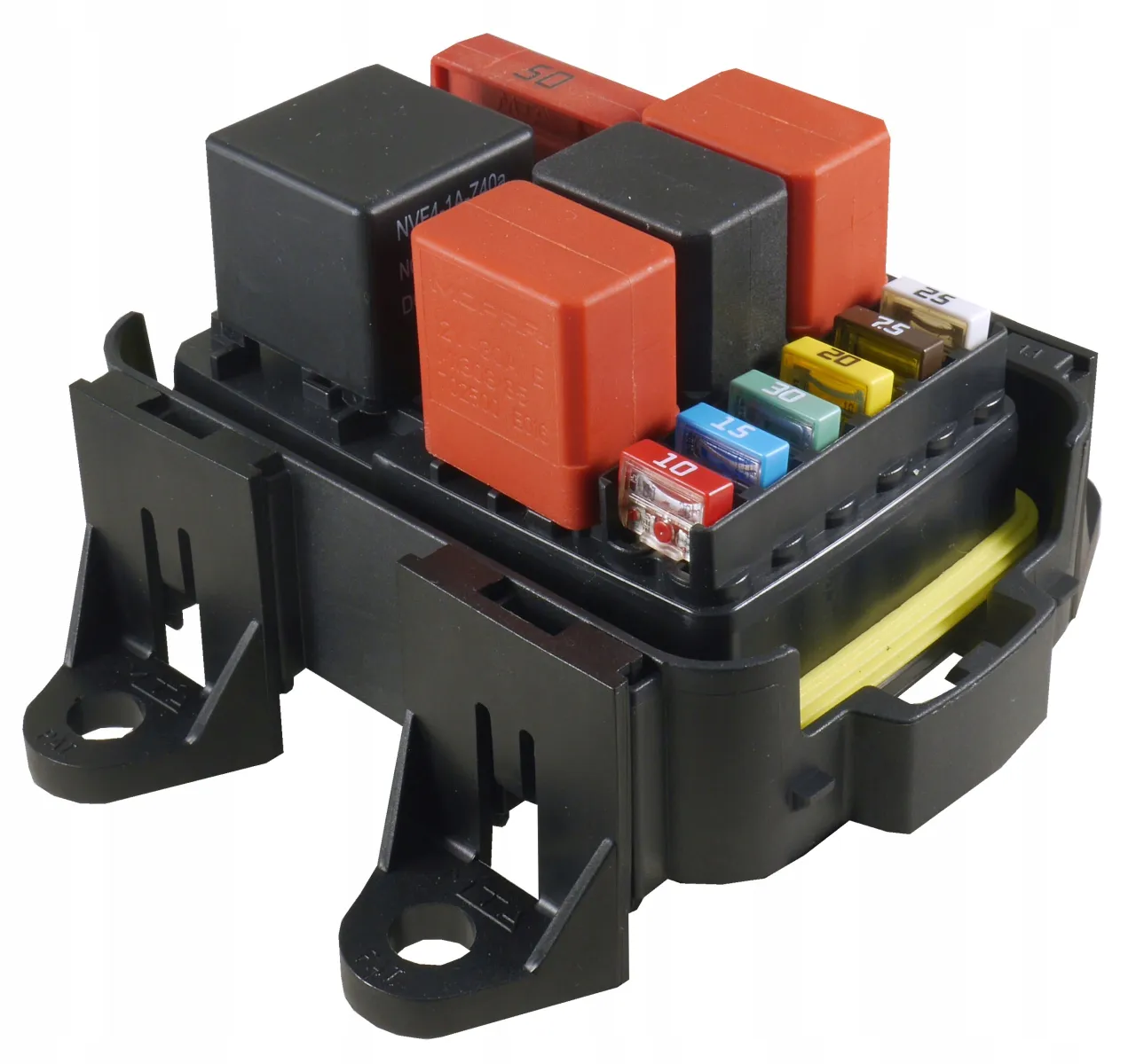 Skrzynka bezpiecznik&oacute;w i przekaźnik&oacute;w w samochodzie