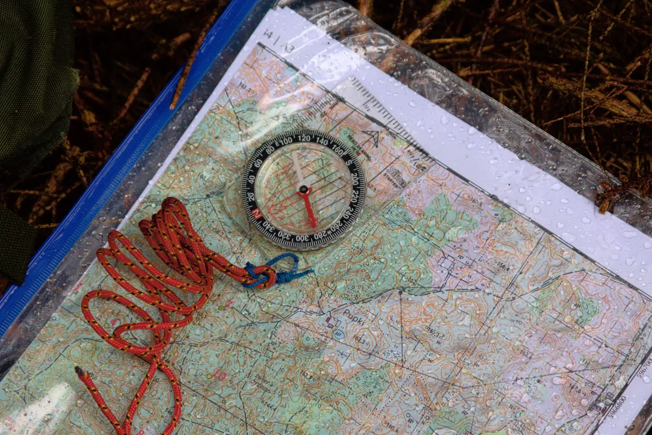 Osoba zagubiona w lesie, nawigacja survival