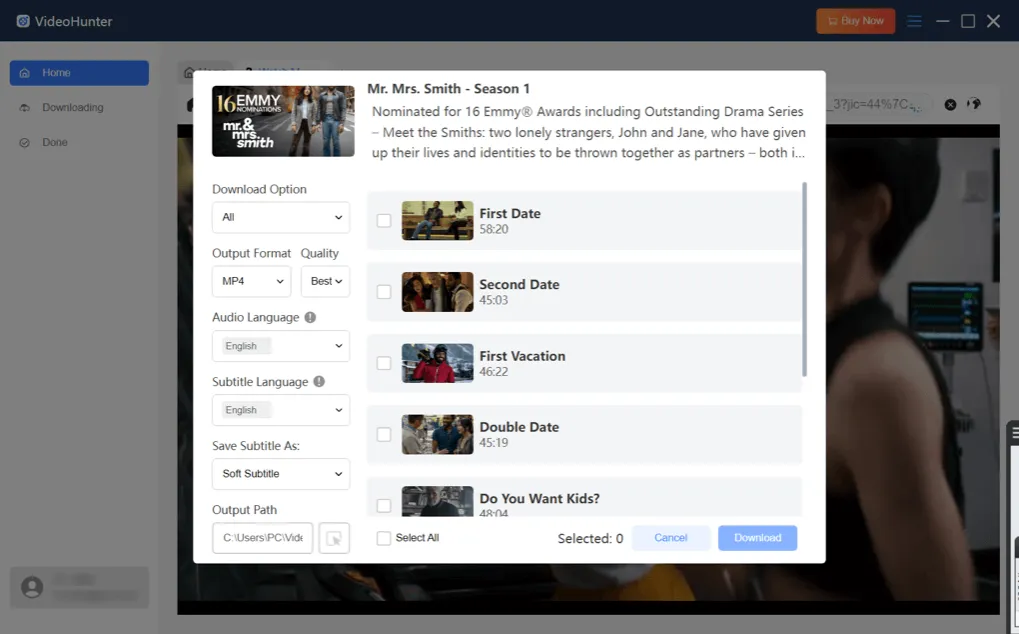 serwisy online do pobierania filmów interfejs